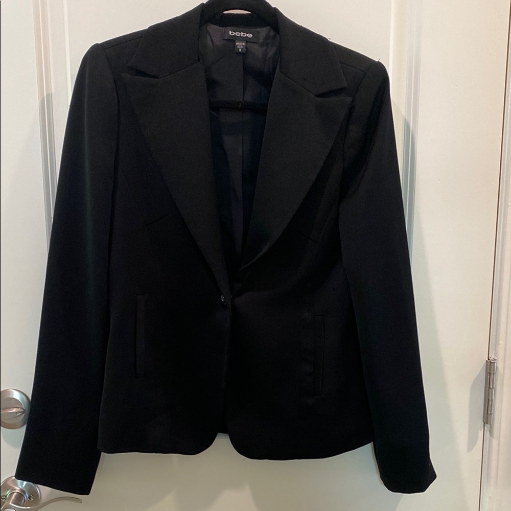 Bebe Black Blazer Classic Suit Jacket